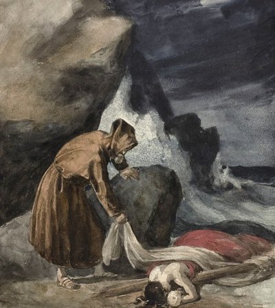De storm, c.1821-23 door Theodore Gericault