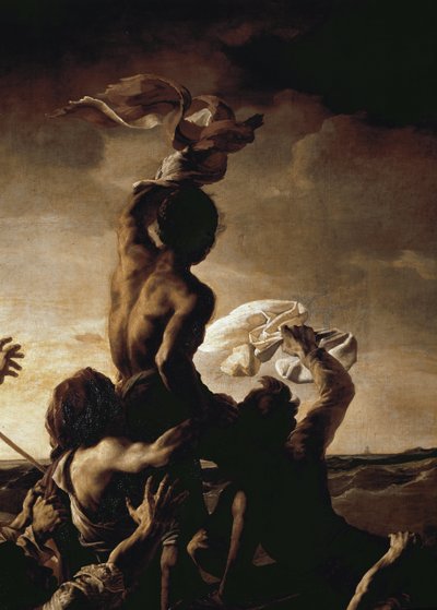 Het vlot van de Medusa (detail) door Theodore Gericault