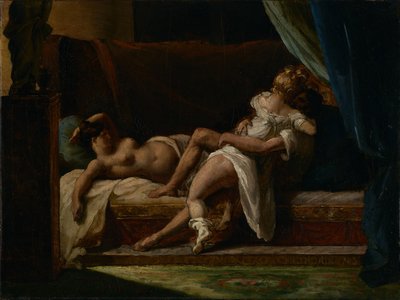 Drie geliefden door Theodore Gericault