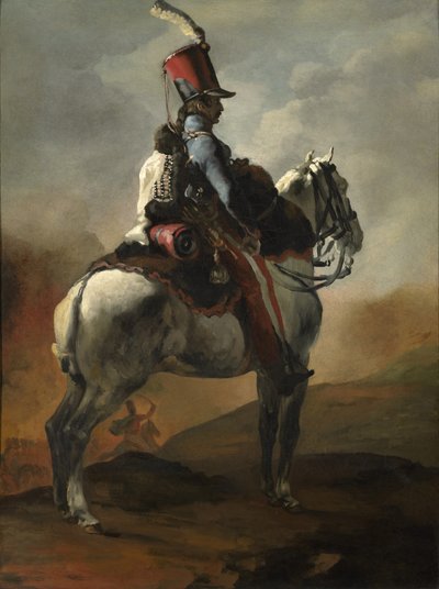 Trompetter van de huzaren door Theodore Gericault