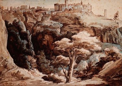 Uitzicht op Tivoli door Theodore Gericault