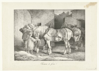 Werkpaarden door Theodore Gericault