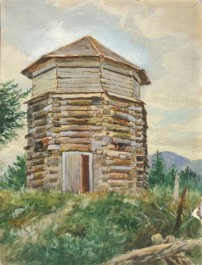 Russisch Blokhuis, Alaska, 1900 door Theodore J. Richardson