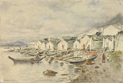 Het Ranch Inheemse Dorp, Sitka door Theodore J. Richardson