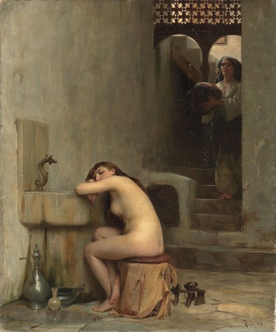 Rust in het bad, 1888 door Theodore Jacques Ralli