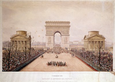 De Franse keizer Napoleon III kwam Parijs binnen op 2/12/1852 door Theodore Jung