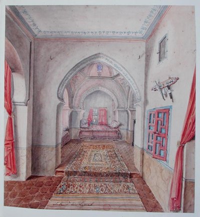 Een Moors interieur, Algiers door Theodore Leblanc