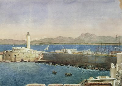 De Haven en Steiger in Algiers, ca. 1830 door Theodore Leblanc