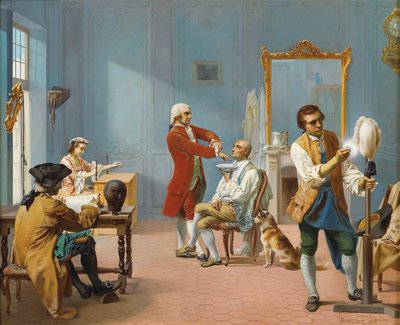 In de ochtend La toilette door Theodore Pierre Nicolas Maillot