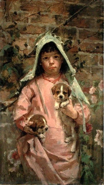 Meisje met puppy