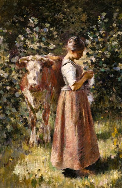 La Vachère, ca. 1888 door Theodore Robinson