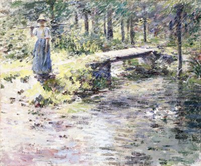Het kleine bruggetje door Theodore Robinson