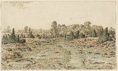 Voetpad in de Barbizonnières door Theodore Rousseau