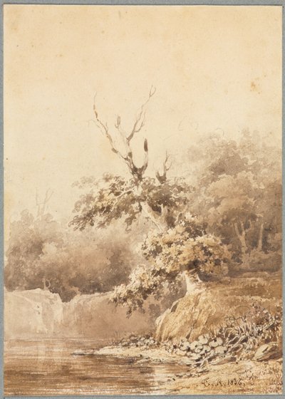 Landschap door Theodore Rousseau