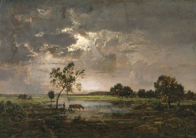 Landschap door Theodore Rousseau
