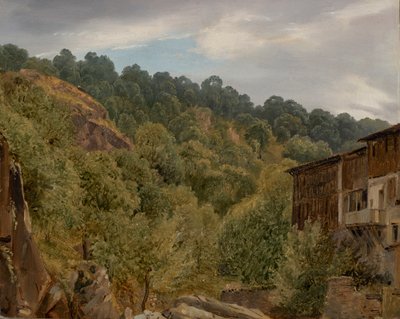 Landschap in de Auvergne door Theodore Rousseau