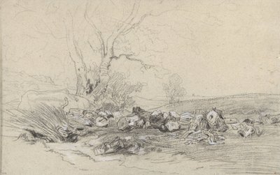 Omgehakte bomen door Theodore Rousseau