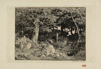 Rots Eiken door Theodore Rousseau