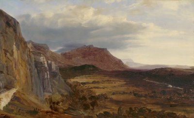 Uitzicht op Saleve, nabij Genève door Theodore Rousseau