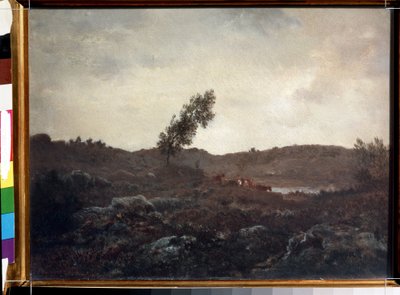Uitzicht op Barbizon door Theodore Rousseau
