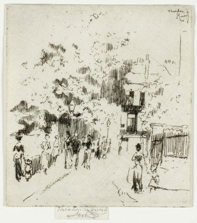 Bank Holiday, hoek van Beaufort Street, Chelsea door Theodore Roussel