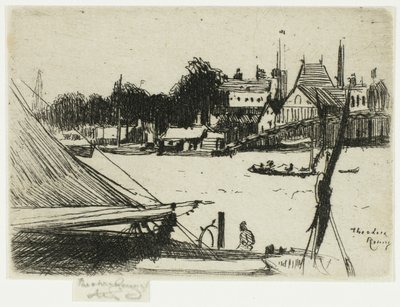 Battersea vanaf Chelsea door Theodore Roussel