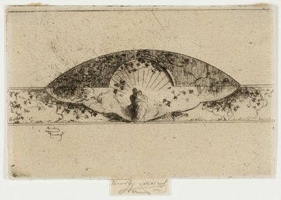 Jupiter en Alcmene medaillon, schets voor decoratie van een lijst door Theodore Roussel
