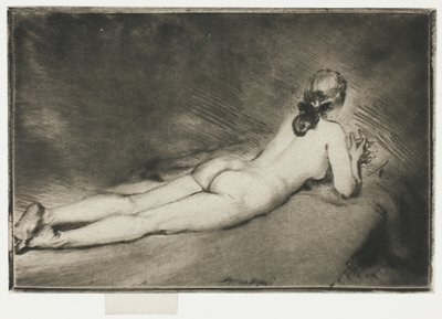 Liggende naakte figuur door Theodore Roussel