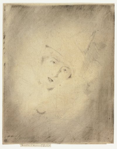 Pierrot, portret van mevrouw A. C. door Theodore Roussel
