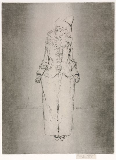Pierrot en Pied, Portret van Lady A. C., 1888 door Theodore Roussel