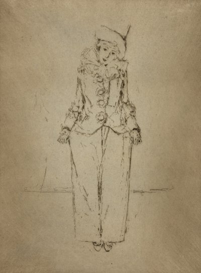 Pierrot en Pied, portret van Lady A. C. door Theodore Roussel