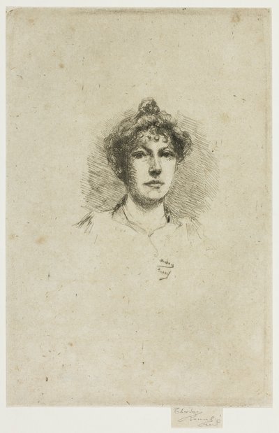 Portret van Miss Edith Austin door Theodore Roussel