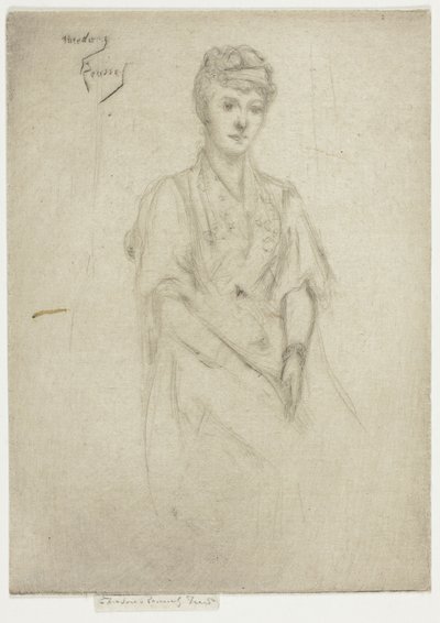 Portret van Mevrouw Cyprian Williams in Fantasiekleding door Theodore Roussel
