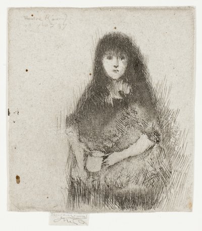 Portret van een klein Spaans meisje door Theodore Roussel