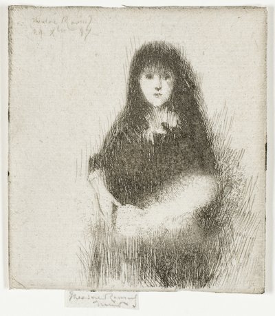 Portret van een Klein Spaans Meisje door Theodore Roussel