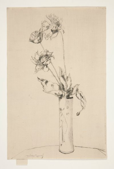 Proef voor La Chine (zwart-wit versie) door Theodore Roussel