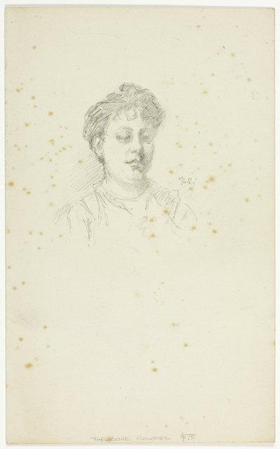 Schets van Edith Austin door Theodore Roussel
