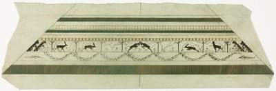 Lijst met herten- en bloemenpatroon (onderste lijstgedeelte) door Theodore Roussel