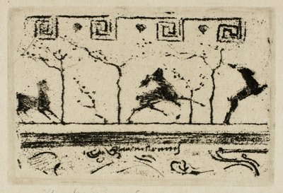 Herten, Een Studie voor de Decoratie van een Lijst (Derde Versie) door Theodore Roussel