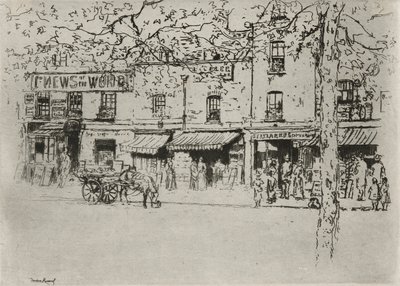 De straat, Chelsea Embankment door Theodore Roussel