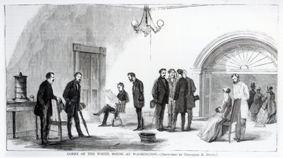 Lobby van het Witte Huis in Washington door Theodore Russell Davis