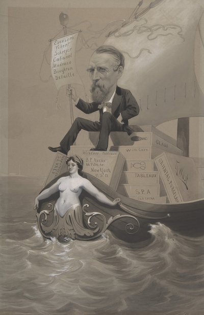Samuel P. Avery vervoert zijn schatten over zee, ca. 1875-80 door Theodore Wust