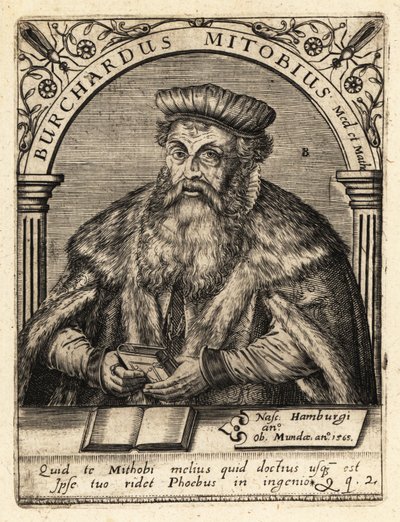 Burkhard Mithoff, anatoom en arts door Theodore de Bry