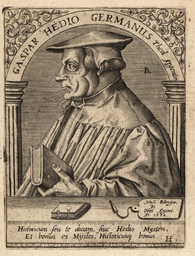 Caspar Hedio door Theodore de Bry