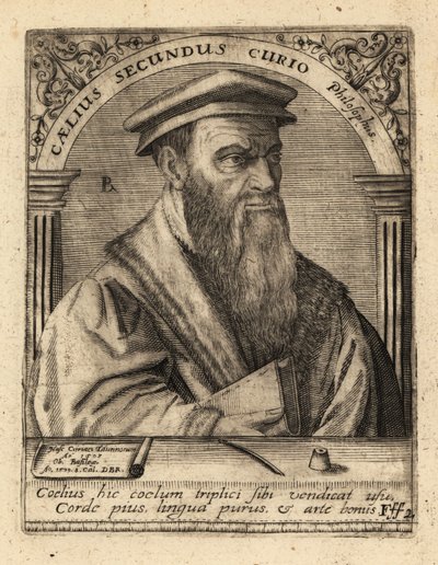 Celio Secondo Curione, Italiaanse humanist. door Theodore de Bry