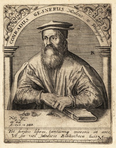 Conrad Gessner, Zwitserse arts door Theodore de Bry