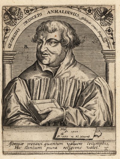 George III, prins van Anhalt-Dessau door Theodore de Bry