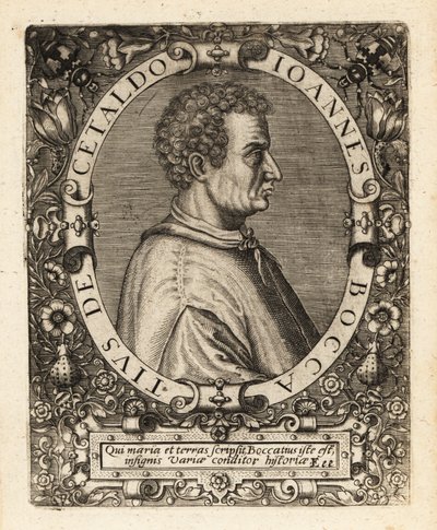 Giovanni Boccaccio, Italiaanse schrijver door Theodore de Bry