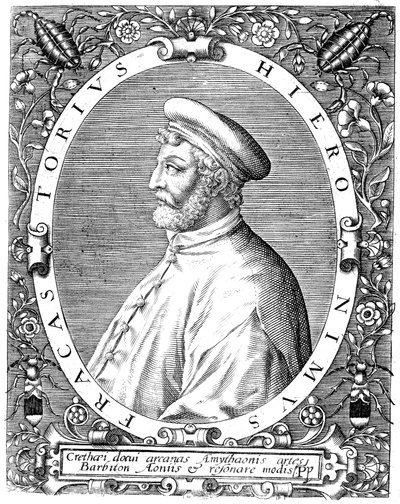 Girolamo Frascatoro, Italiaanse arts, dichter en astronoom, eind 16e eeuw door Theodore de Bry