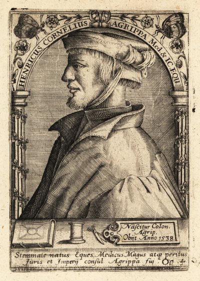 Heinrich Cornelius Agrippa von Nettesheim, Duitse polyhistor door Theodore de Bry